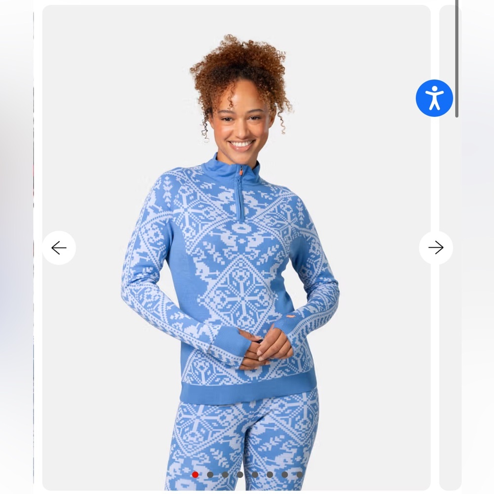 Kari Traa Saga Half Zip - Sea Size Small